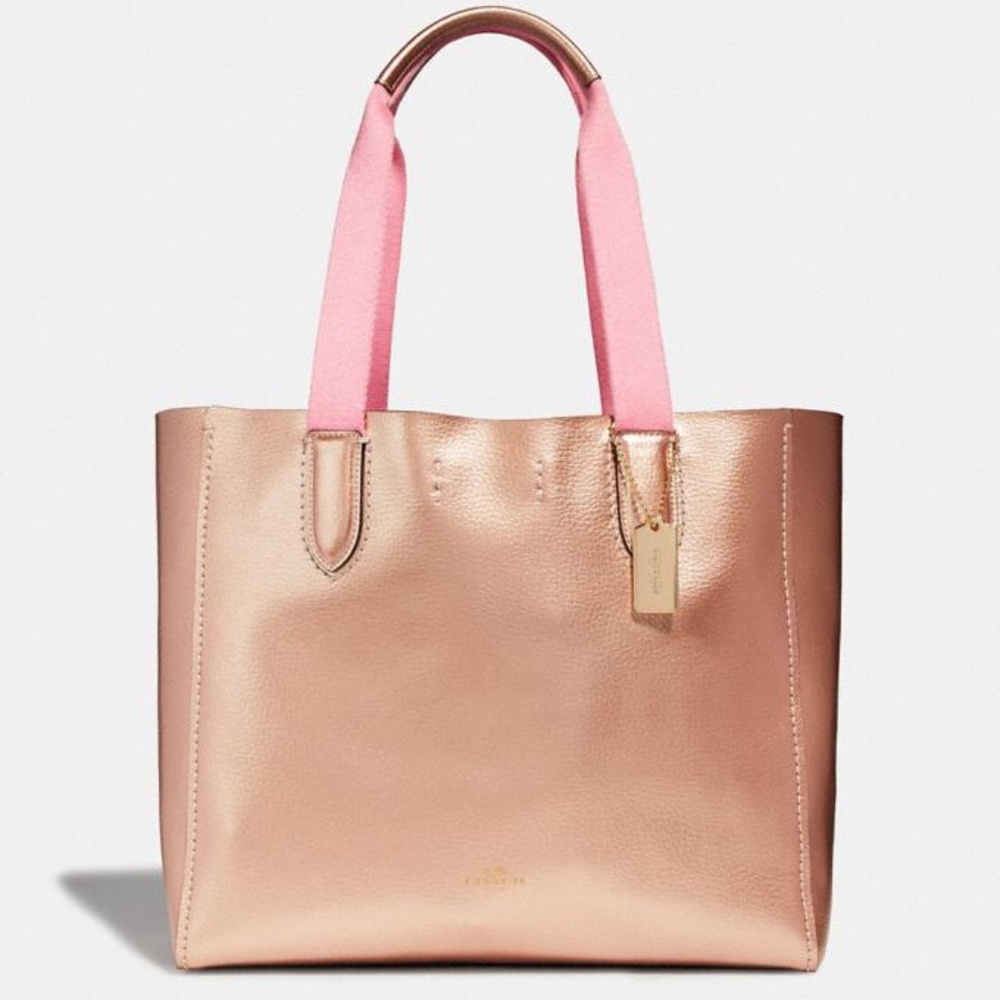 *SOLD*Coach Derby Tote in Rose Gold Metallic